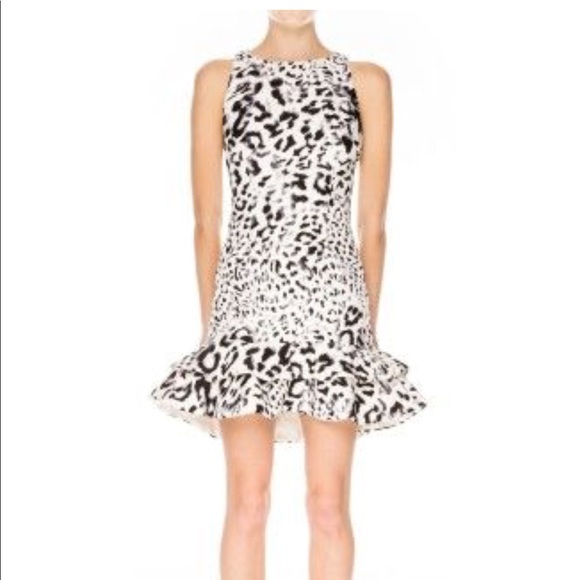 Keepsake Borderline Snow Leopard Cocktail Dress - Picture 2 of 7